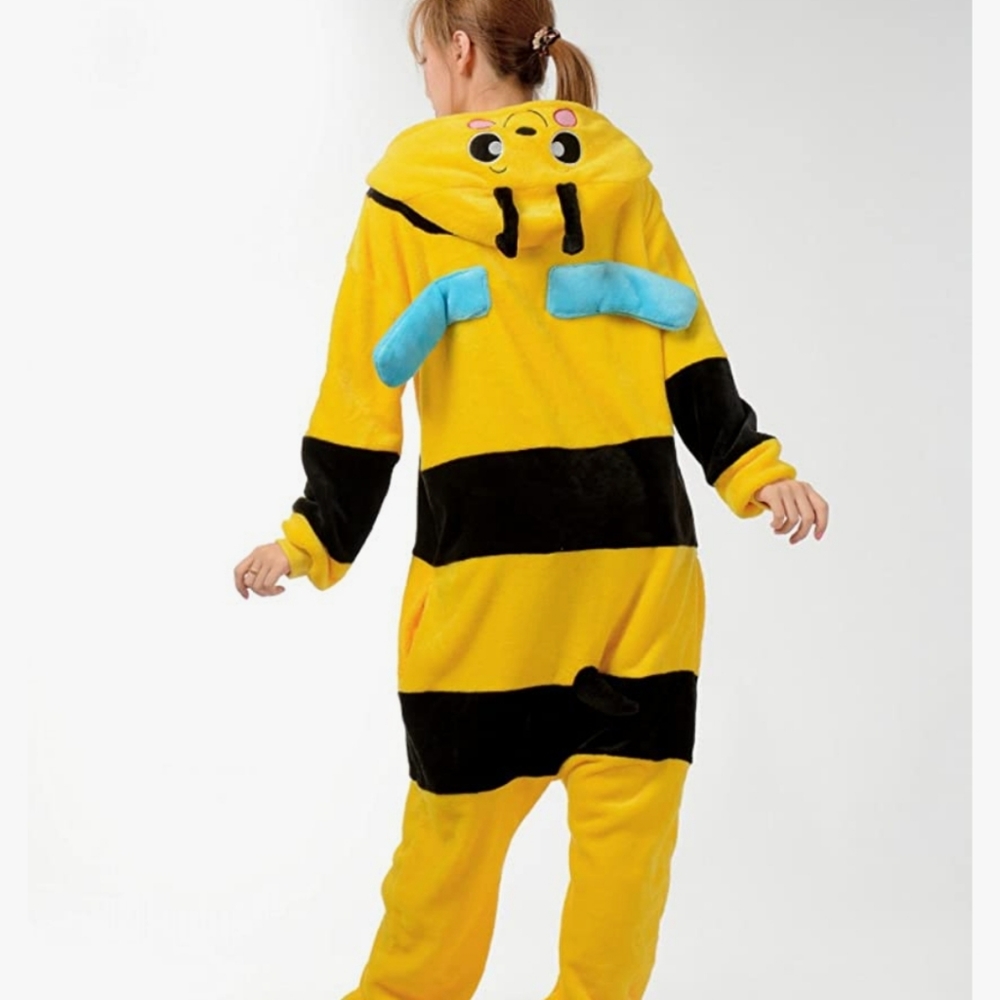 Adult Bee Costume Unisex Large One Poece Cosplay Novelty Party Birthday NWT 🇺🇦
